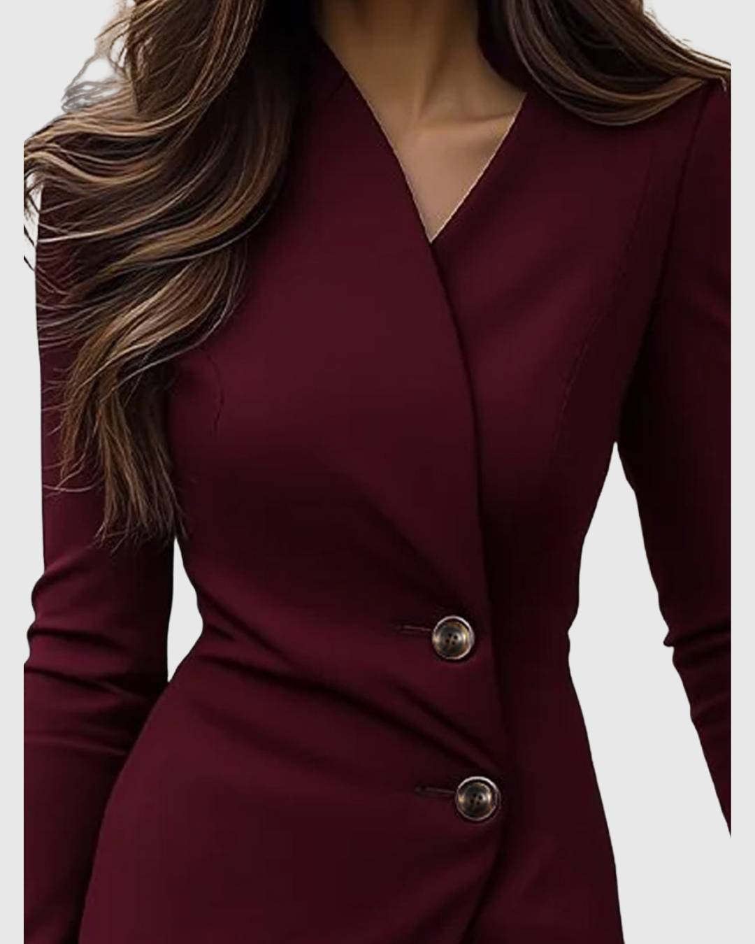 Luned — La Robe Boutonnée Bordeaux Qui Réclame Votre Attention