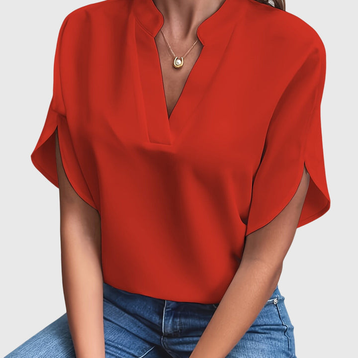 Kristie — Blouse Femme Elegante Jaune, Bleue Pour Style Confirme