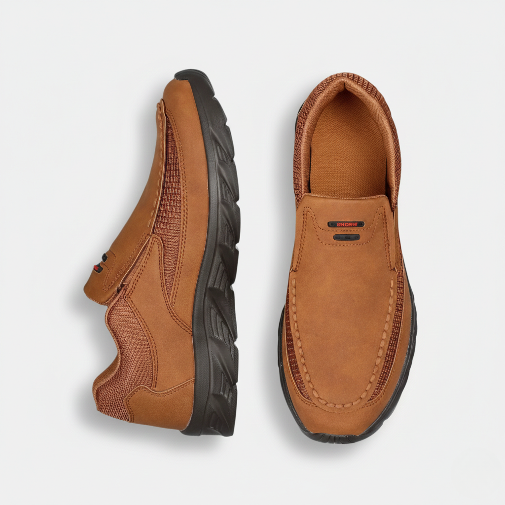 Stellan | Mocassins Hybrides Nubuck Homme | Légères Marche Confort