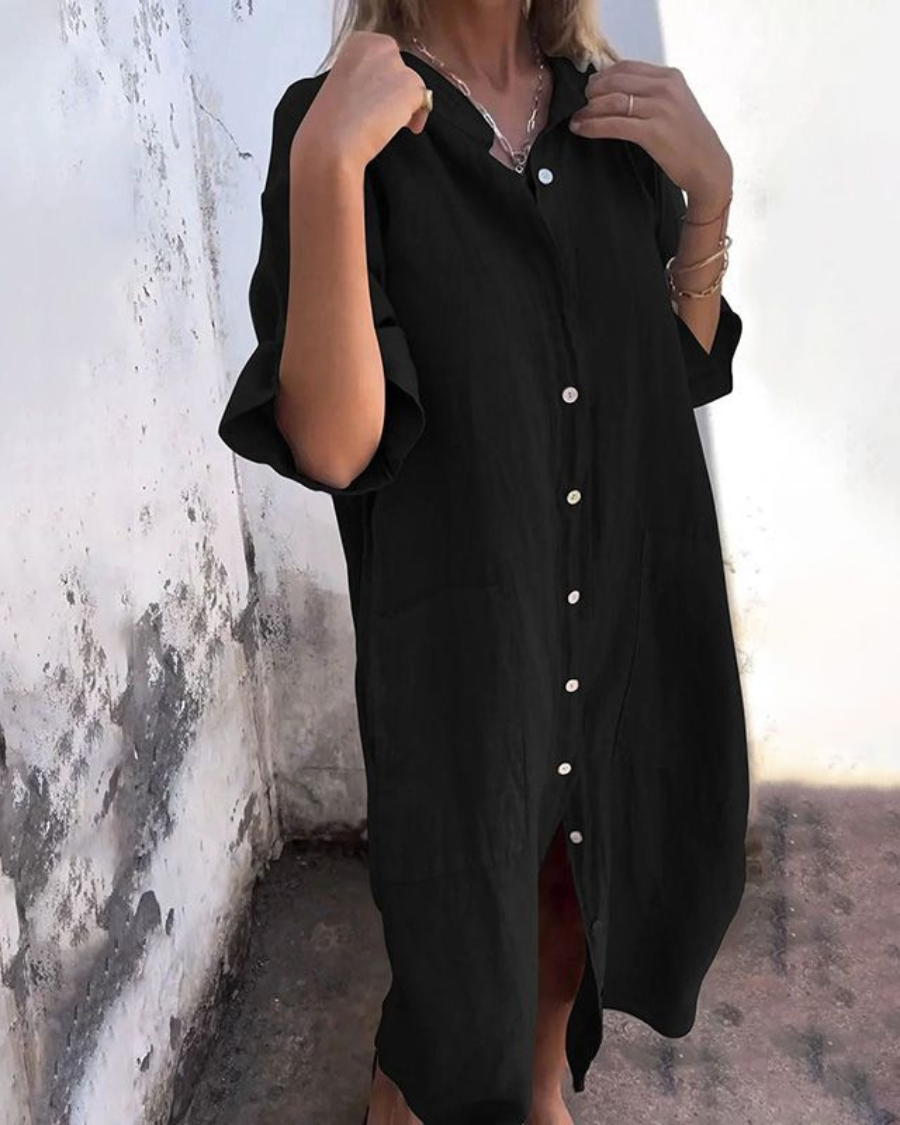 Darcey — Robe Femme Boho Noire, Kaki, Orange Pour Style Confirme