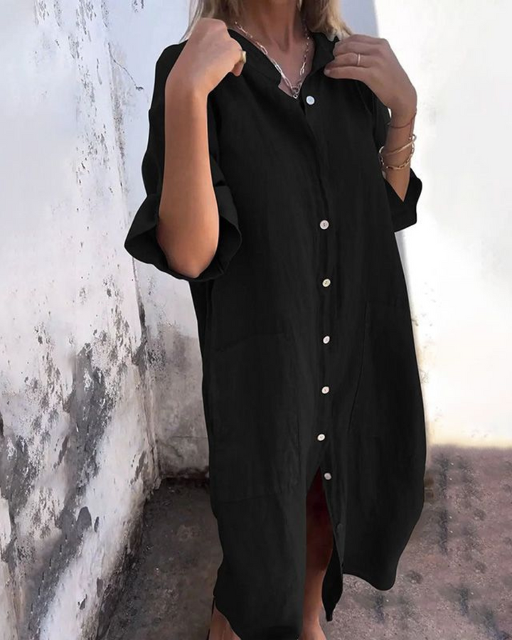 Darcey — Robe Femme Boho Noire, Kaki, Orange Pour Style Confirme