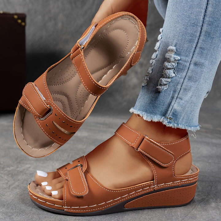 Giorgia | Sandales Orthopédiques Compensées Bout Ouvert Femme | Confort