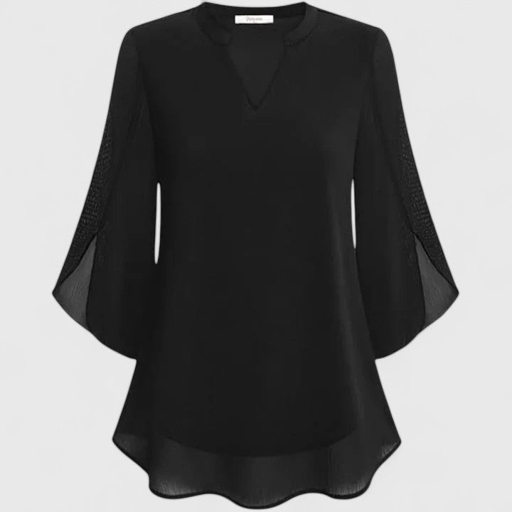 Ellie — Blouse Femme Elegante Burgundy, Bleue Pour Style Confirme
