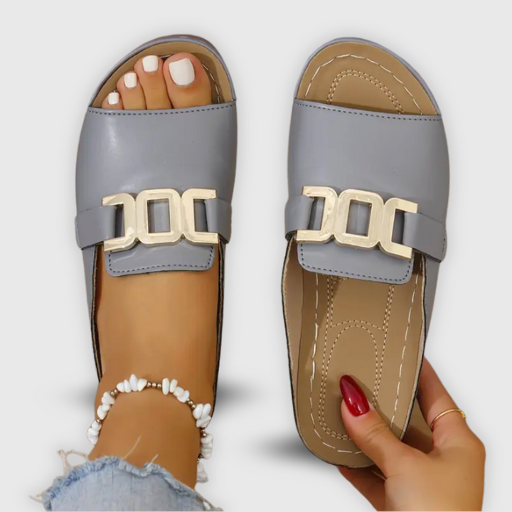 Eleonora | Mules Plates Bout Ouvert Femme | Confort Légèreté Été