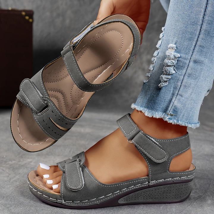 Giorgia | Sandales Orthopédiques Compensées Bout Ouvert Femme | Confort