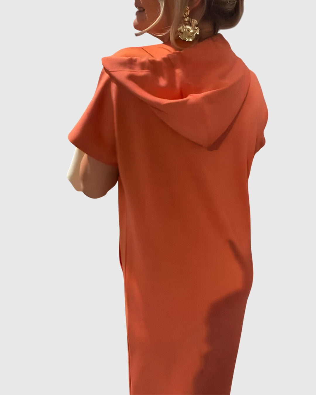 Marlowe — Robe Femme Elegante Noire, Beige, Orange Pour Style Confirme