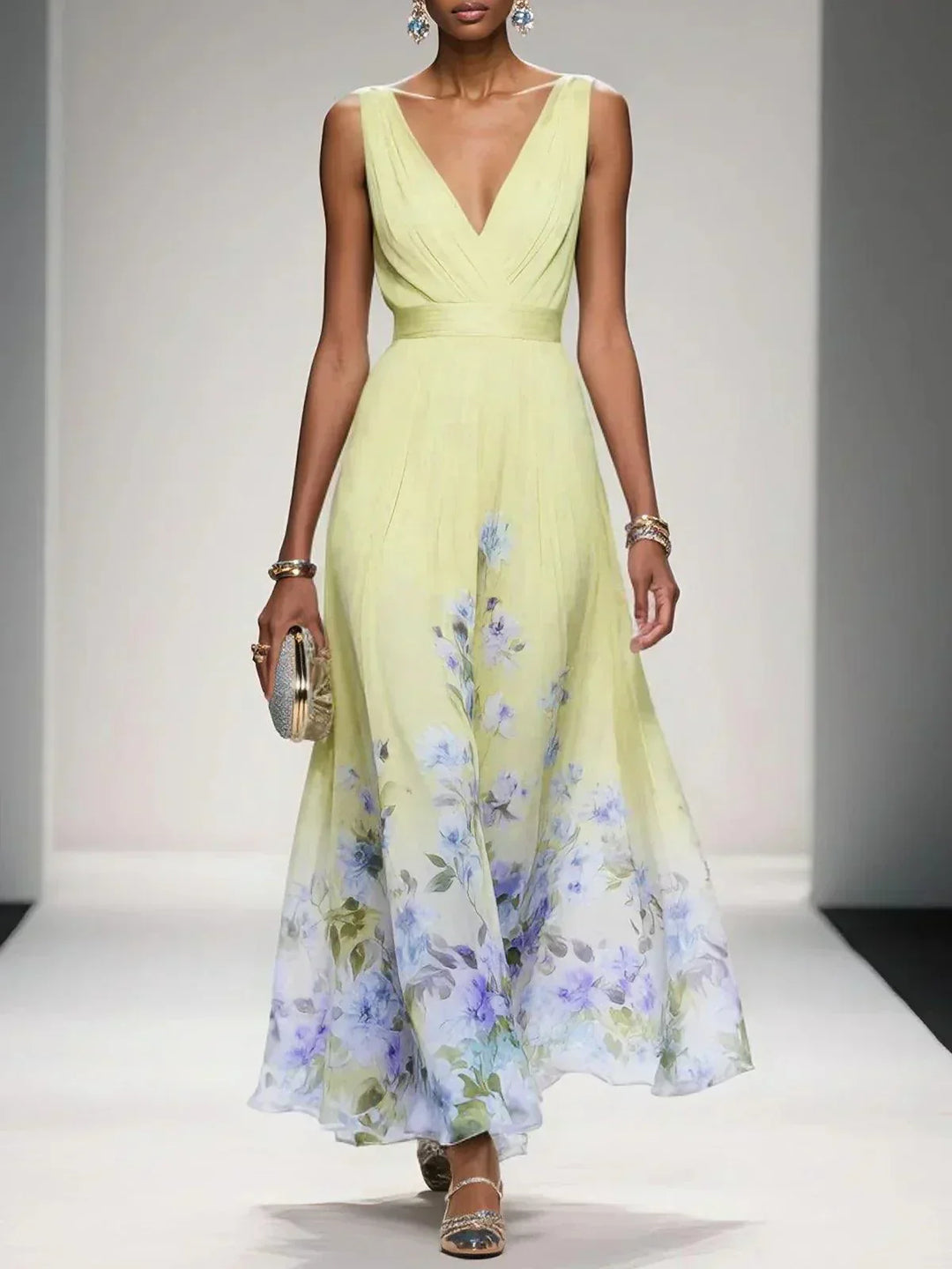Isabella — Robe Mariage Invitee Florale Imprimee Maxi Chic