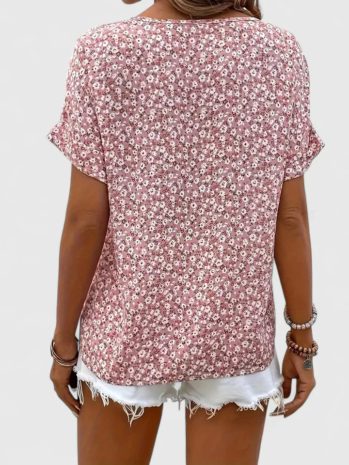 Faylora — Blouse Femme Confortable Rose, Bleue Pour Style Confirme