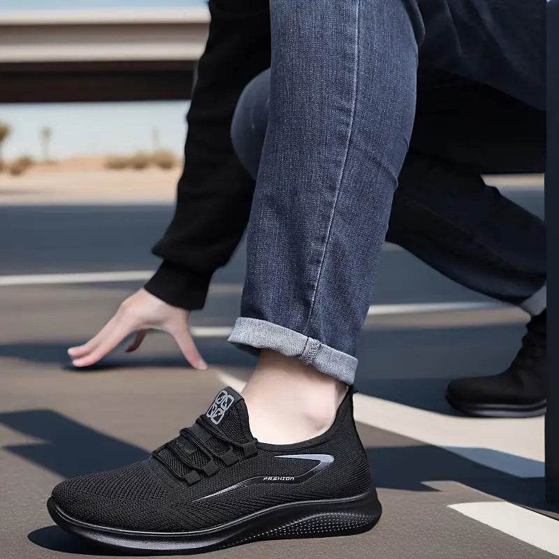 Victor | Baskets Tricot Sans Lacets Homme | Confort Marche