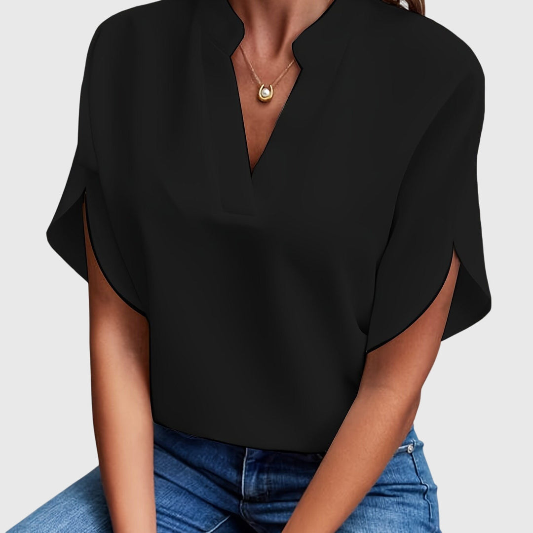 Kristie — Blouse Femme Elegante Jaune, Bleue Pour Style Confirme