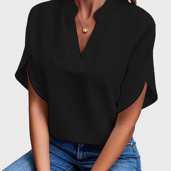 Kristie — Blouse Femme Elegante Jaune, Bleue Pour Style Confirme