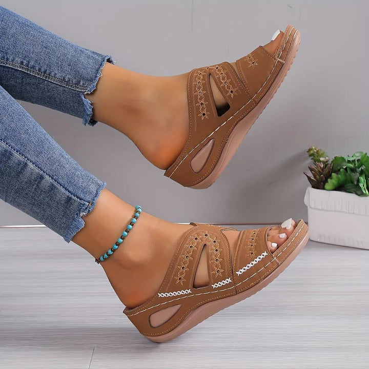 Paola | Sandales Orthopédiques Compensées Femme | Confort Soutien