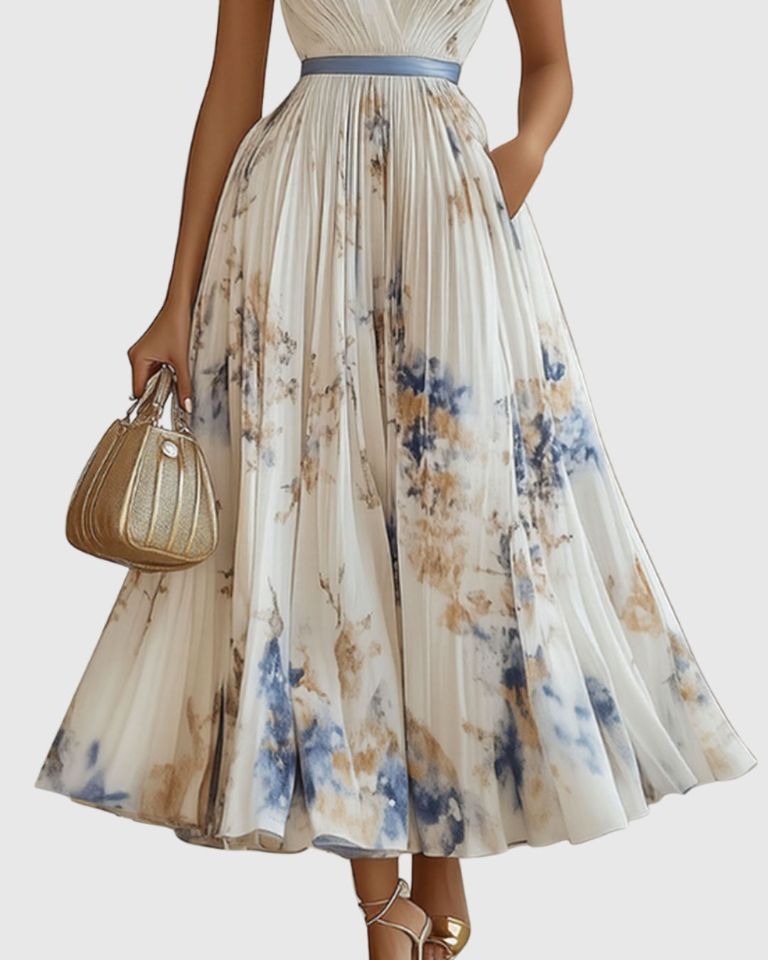 Rowella — Robe Maxi Plissée Élégante