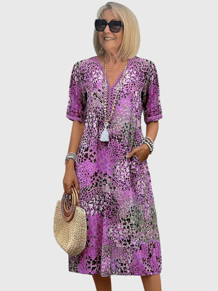 Bella — Robe Midi Florale Élégante