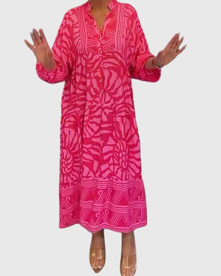 Mckinley — Robe Maxi Femme Imprimee Elegante Verte Orange Rose Bleue