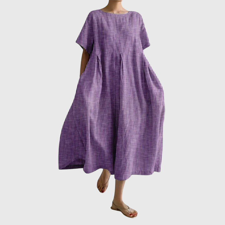 Isabell — Robe Longue Casual Femme Verte Rouge Bleue Violette Pour Quotidien Libre