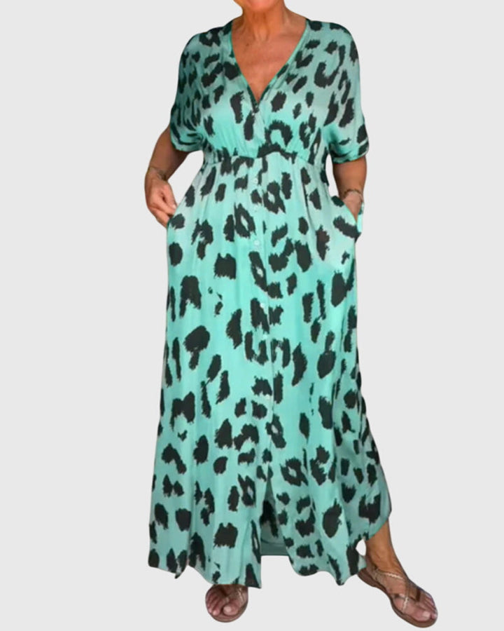 Elizabeth — Robe Femme Elegante Grise, Kaki, Bleue Pour Style Confirme