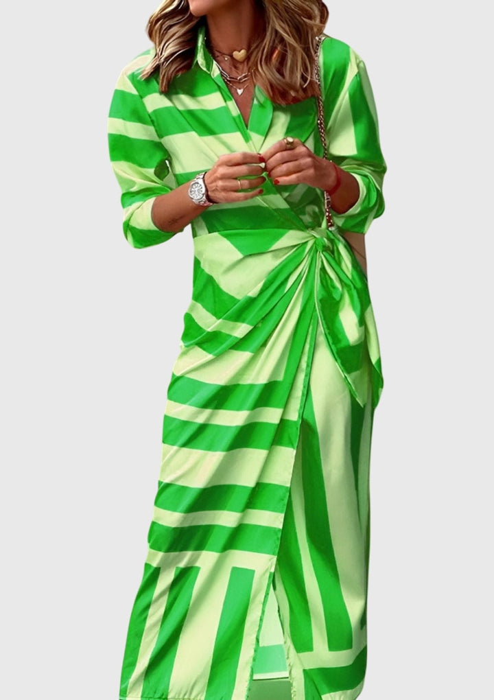 Everly — Robe Portefeuille Élégante Imprimée