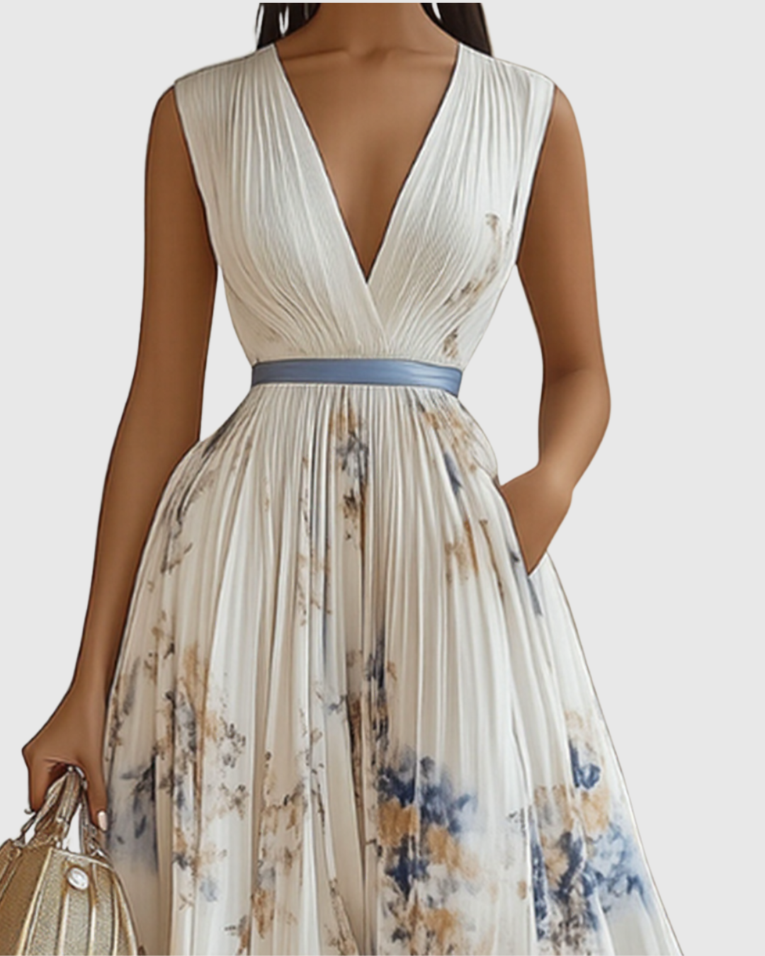 Rowella — Robe Maxi Plissée Élégante