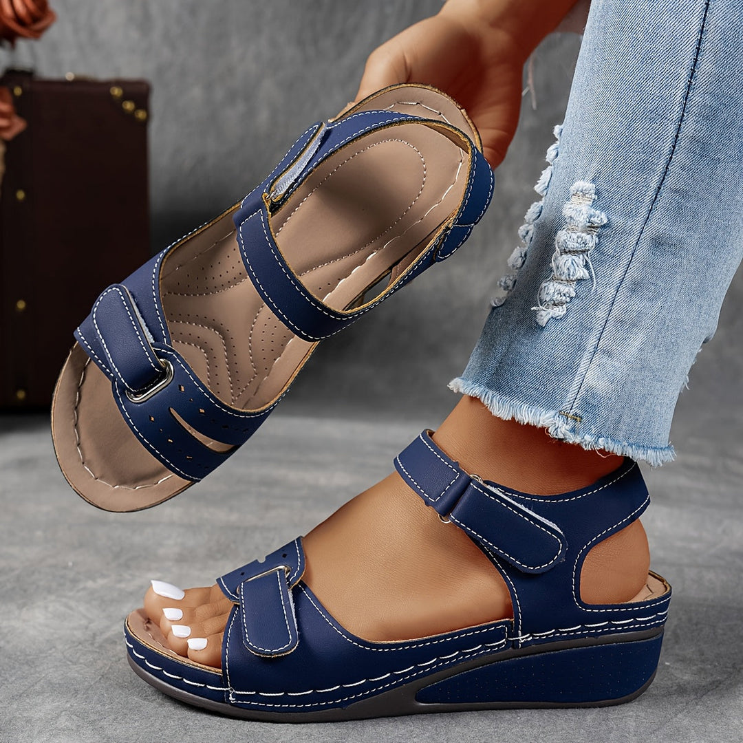 Giorgia | Sandales Orthopédiques Compensées Bout Ouvert Femme | Confort