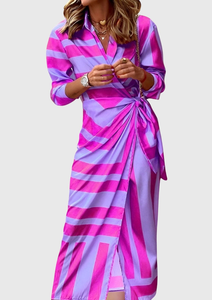 Everly — Robe Portefeuille Élégante Imprimée