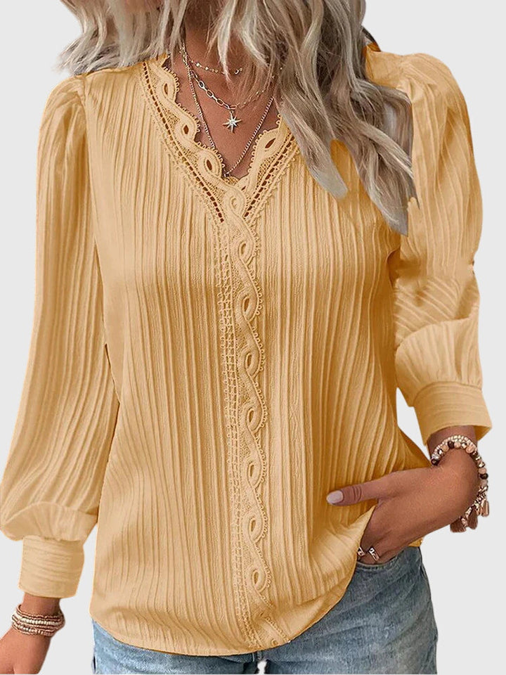 Andrea — Blouse Femme Elegant Pullover Verte Bleue Noire Pour Confort Chic