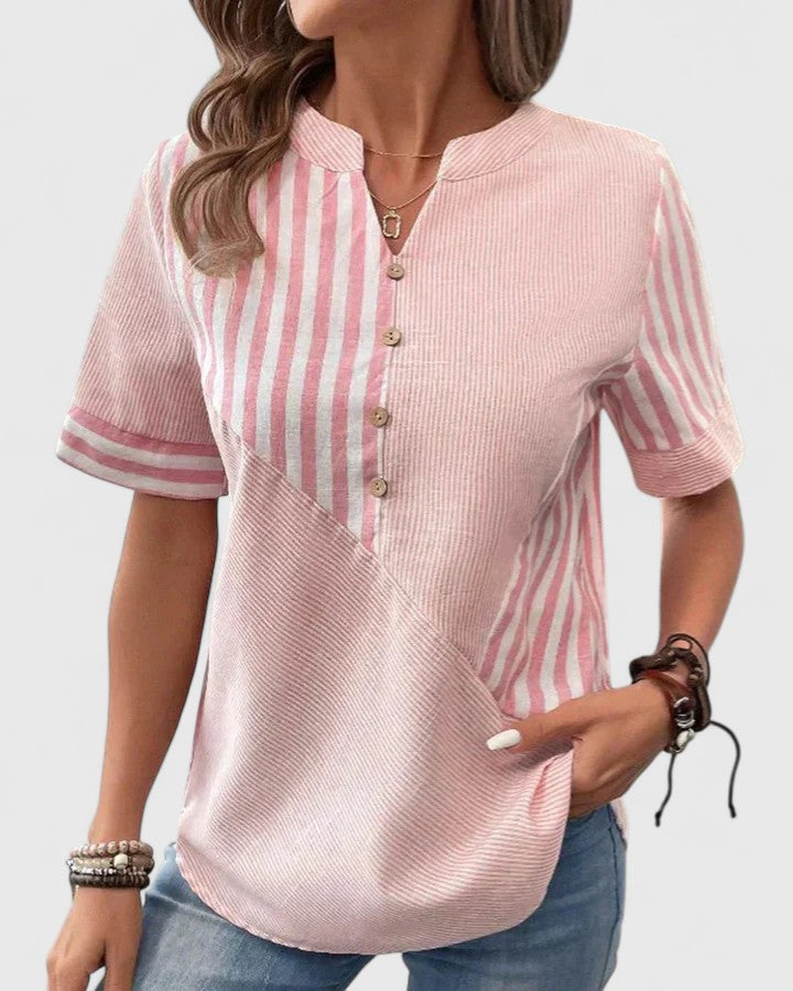 Gigi — Blouse Femme Elegante Rose, Verte Pour Style Confirme