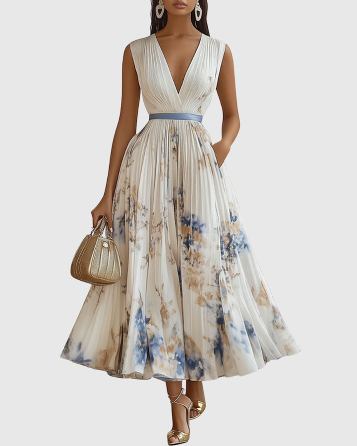 Rowella — Robe Maxi Plissée Élégante