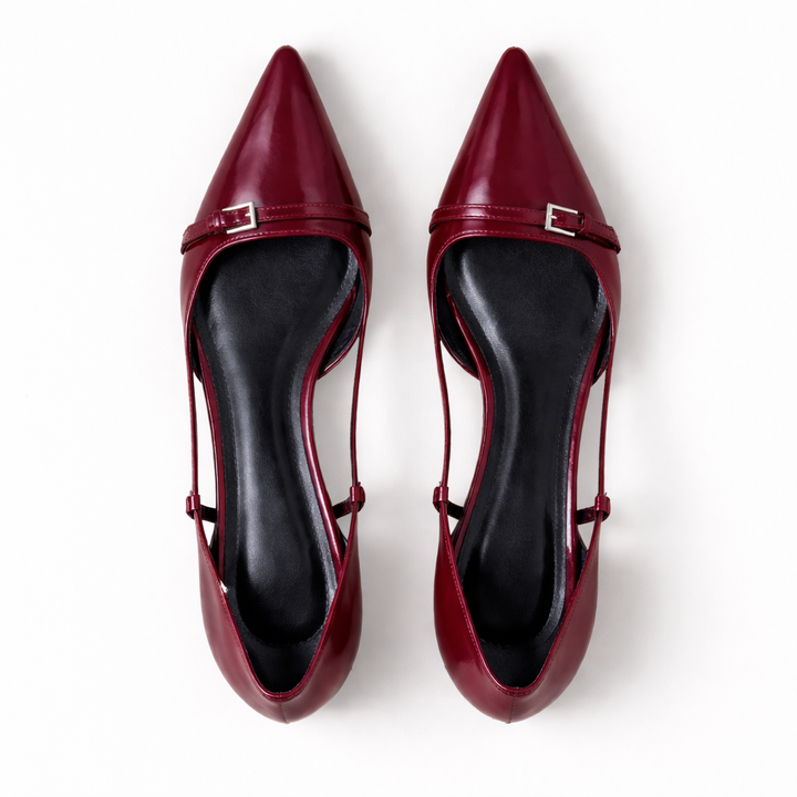 Escarpins Slingback Vernis Femme | Bout Pointu Chaussure Orthopédique Moderne