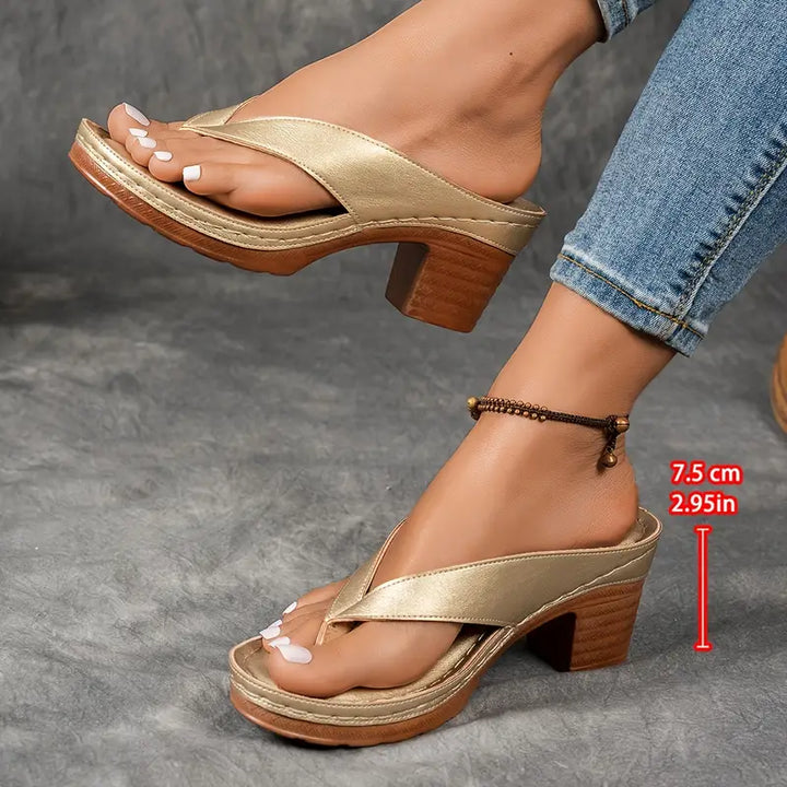 Caterina | Sandales Orthopédiques Tong Talons Femme | Confort Été