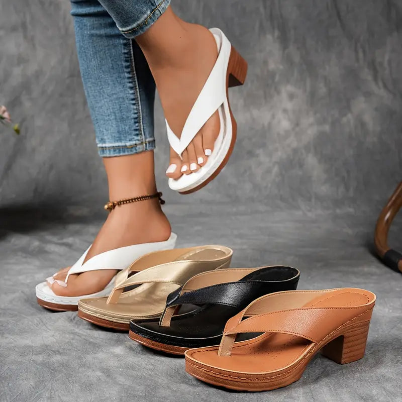 Caterina | Sandales Orthopédiques Tong Talons Femme | Confort Été