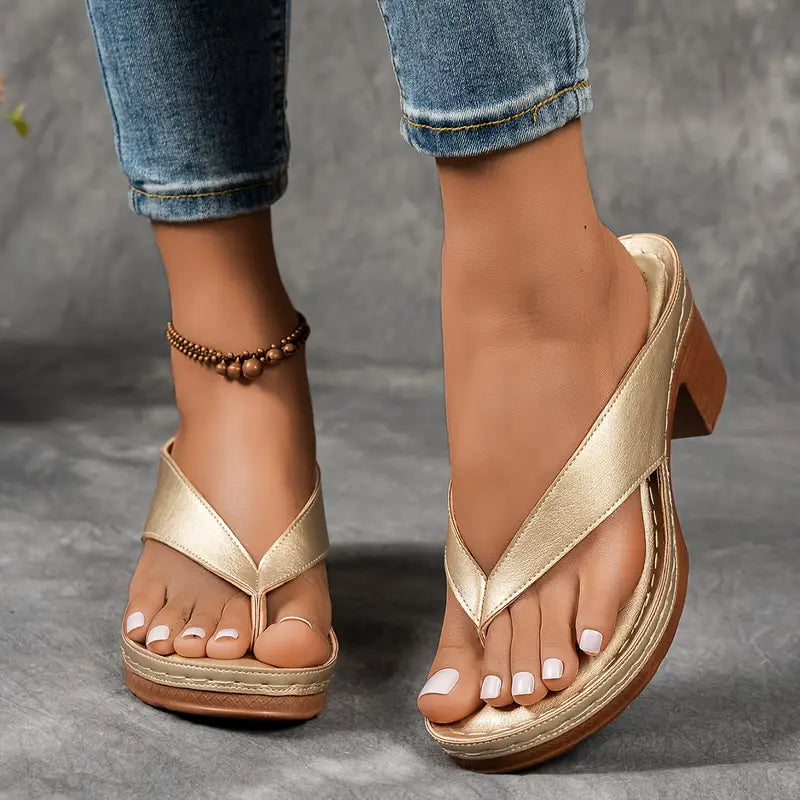 Caterina | Sandales Orthopédiques Tong Talons Femme | Confort Été