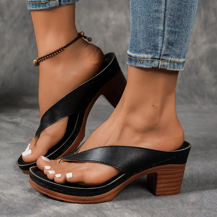Caterina | Sandales Orthopédiques Tong Talons Femme | Confort Été