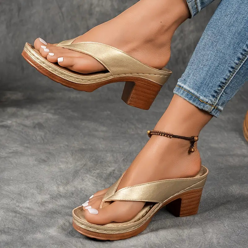 Caterina | Sandales Orthopédiques Tong Talons Femme | Confort Été