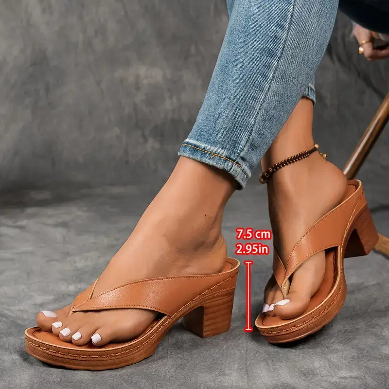 Caterina | Sandales Orthopédiques Tong Talons Femme | Confort Été