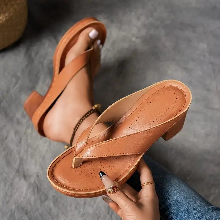 Caterina | Sandales Orthopédiques Tong Talons Femme | Confort Été