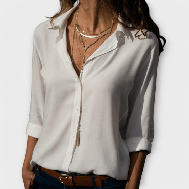 Natalie — Blouse Femme Elegante Jaune, Bleue Pour Style Confirme