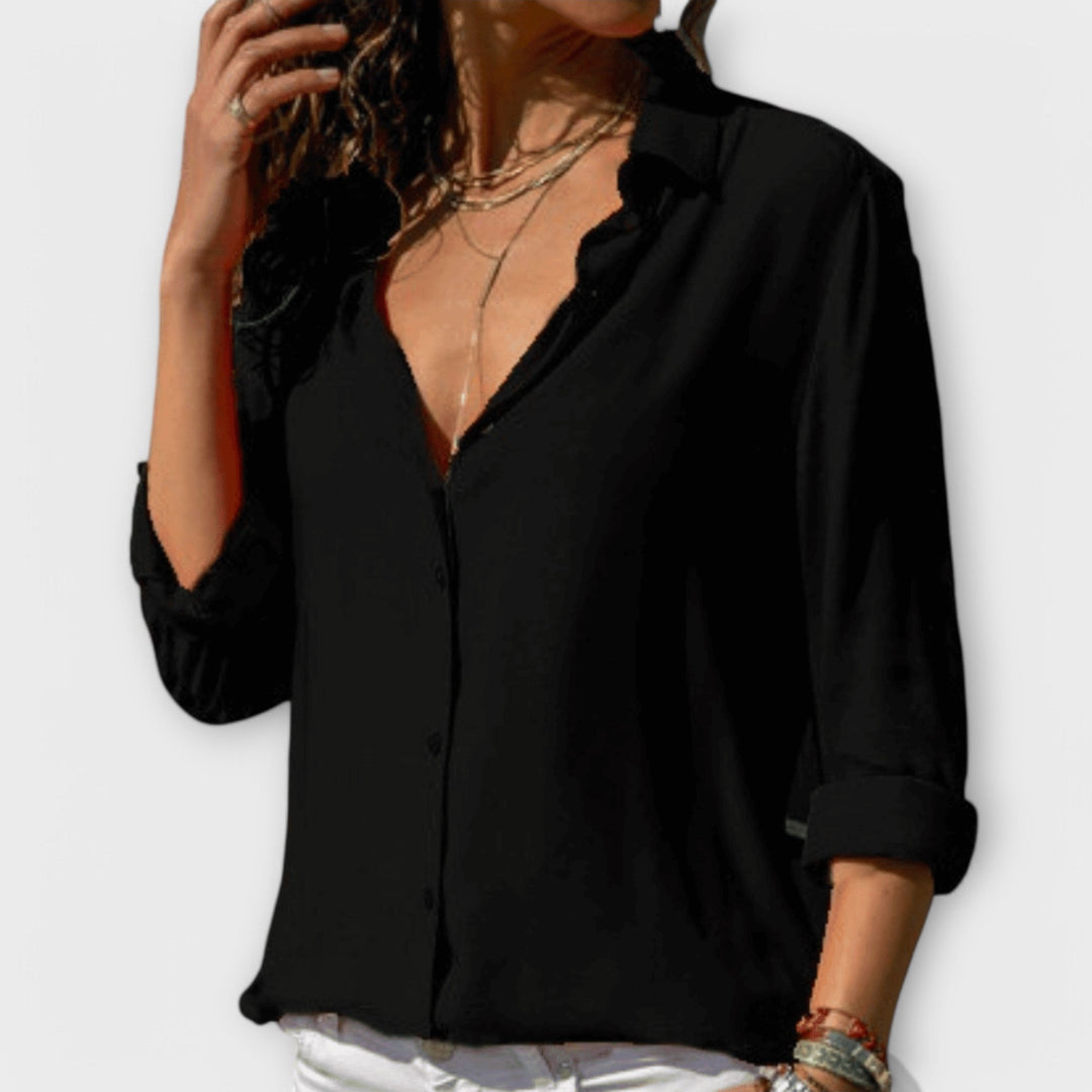 Natalie — Blouse Femme Elegante Jaune, Bleue Pour Style Confirme