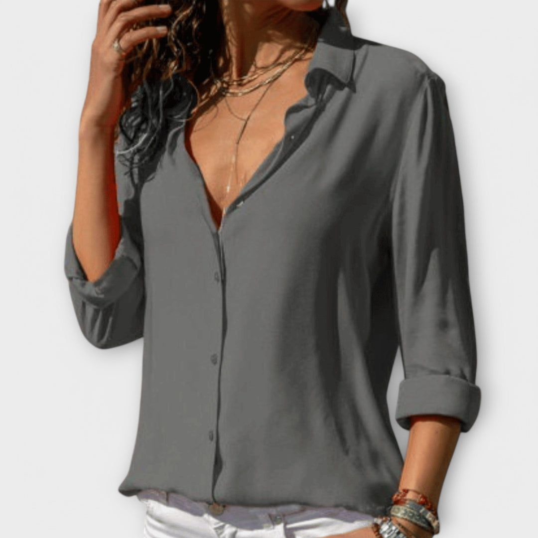 Natalie — Blouse Femme Elegante Jaune, Bleue Pour Style Confirme