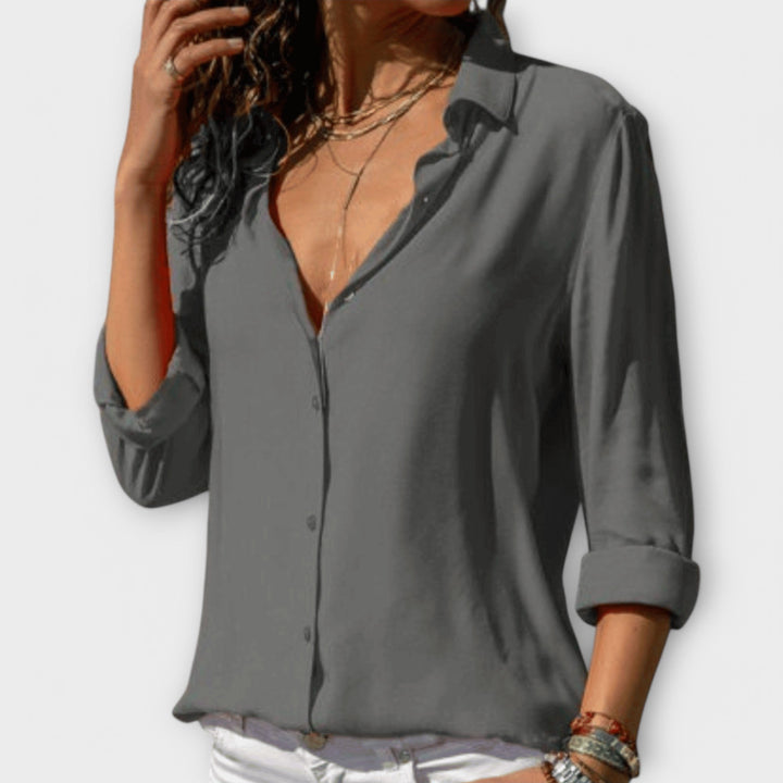 Natalie — Blouse Femme Elegante Jaune, Bleue Pour Style Confirme