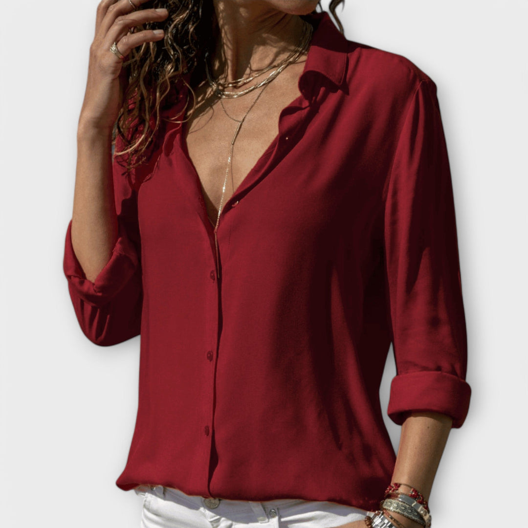 Natalie — Blouse Femme Elegante Jaune, Bleue Pour Style Confirme