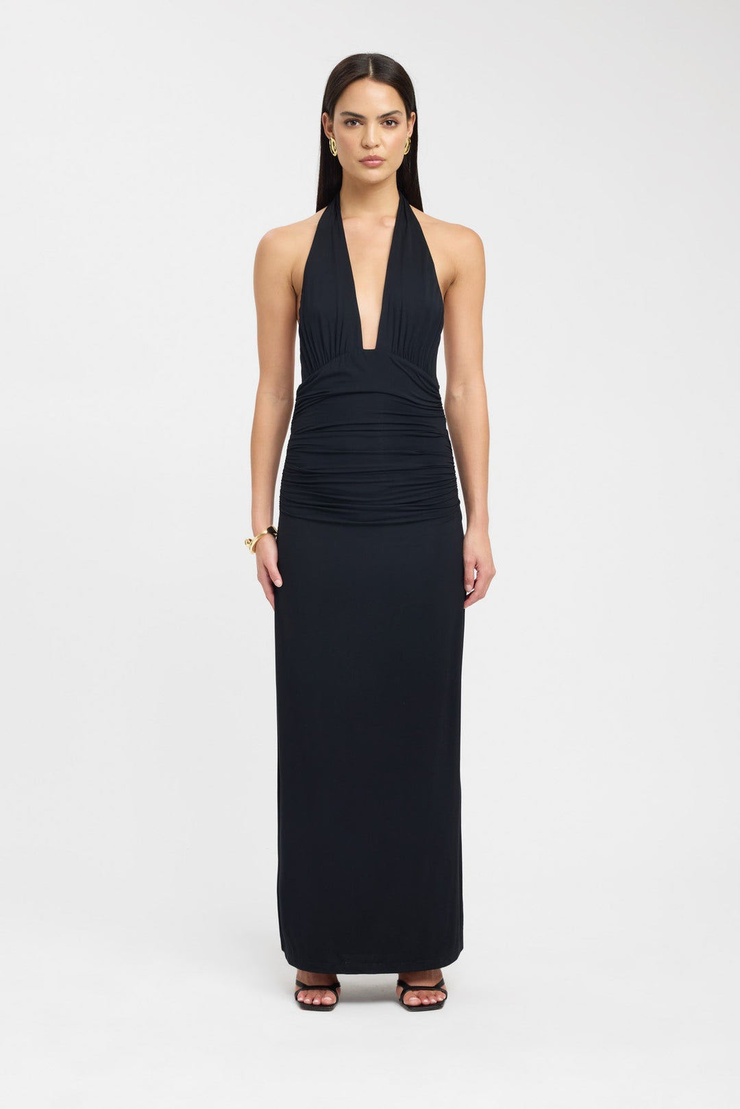 Serenya — Robe Maxi Elegante Noire Acajou Fonce Pour Prestige Sombre