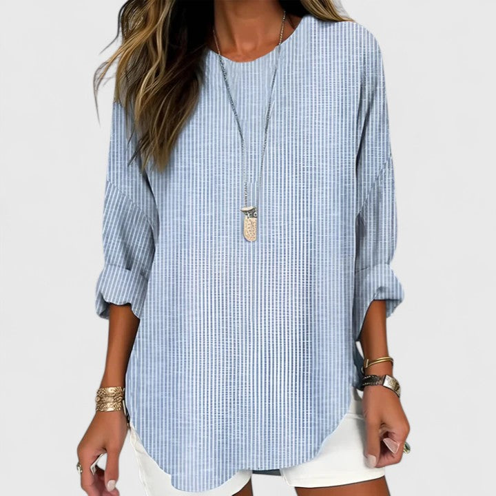 Cressida — Blouse Femme Confortable Grise Kaki Bleue Pour Quotidien Naturel