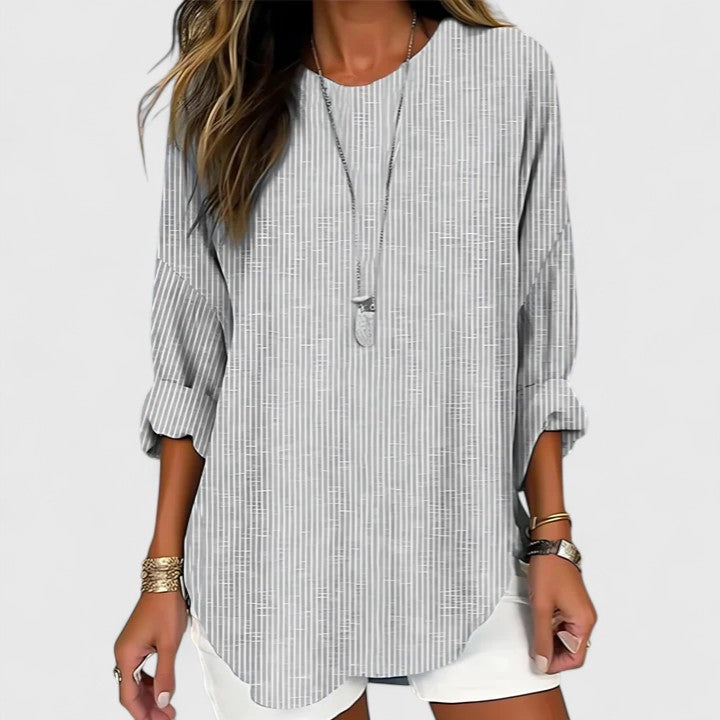 Cressida — Blouse Femme Confortable Grise Kaki Bleue Pour Quotidien Naturel