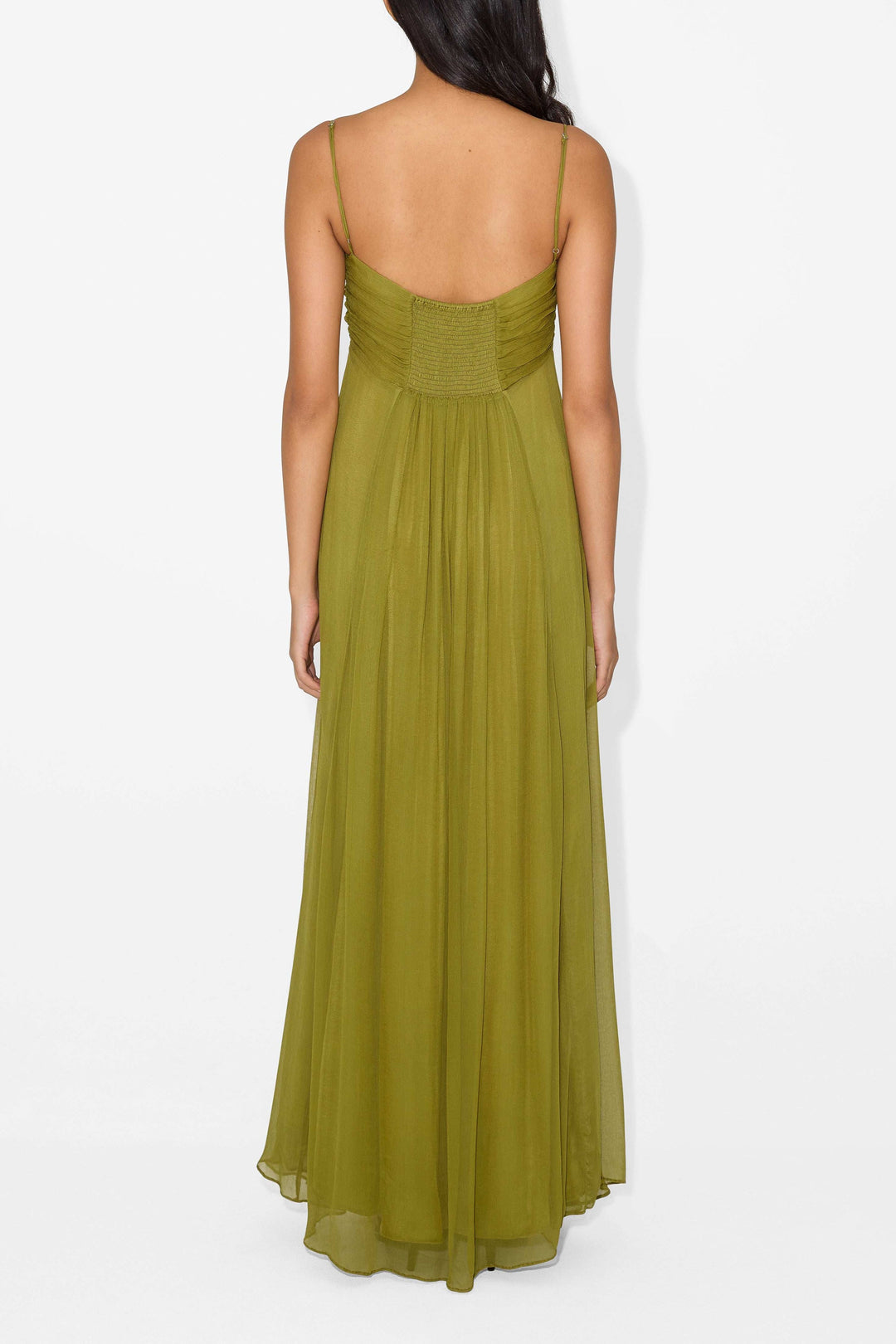 Julenia — Robe Maxi Sophistiquee Femme Verte Pour Vitalite et Prestige