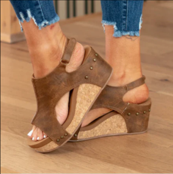Rosalia | Sandales Slingback Compensées Femme | Confort Élégant