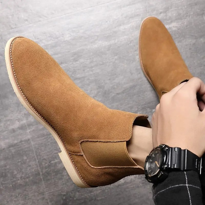 Rowan | Chelsea Boots Daim Homme | Confortables Orthopédiques
