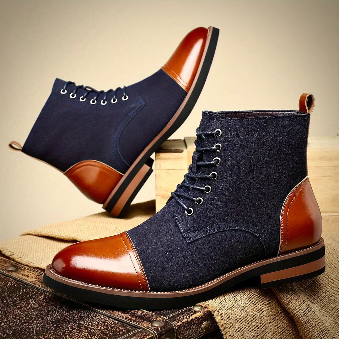 Damian | Bottines Habillées Bicolores Homme | Confortables Élégantes