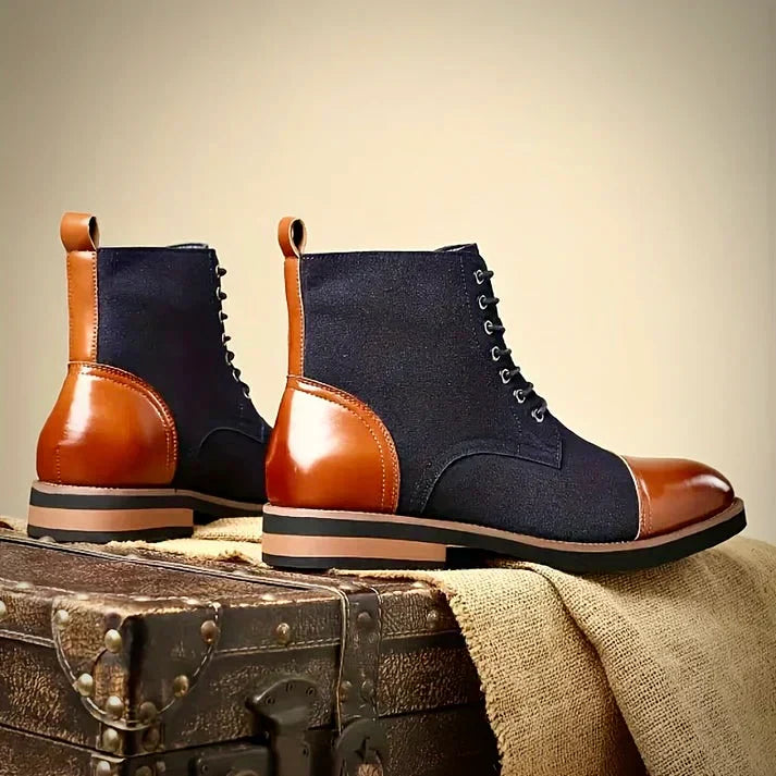 Damian | Bottines Habillées Bicolores Homme | Confortables Élégantes