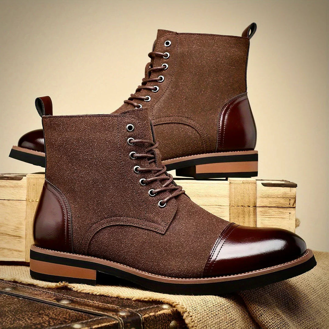 Damian | Bottines Habillées Bicolores Homme | Confortables Élégantes